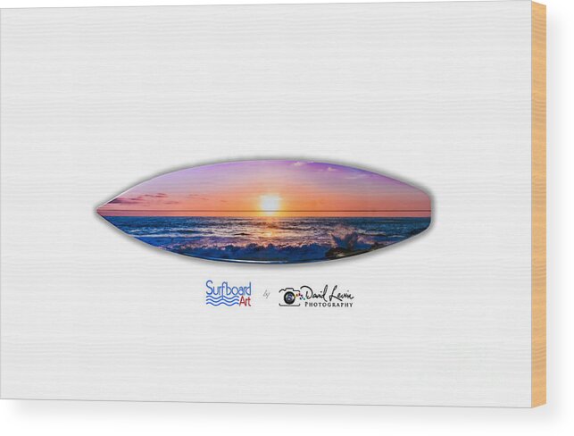 A Purple Orange Majestic Sunset Wood Print featuring the photograph A Purple Orange Majestic Sunset for T-Shirts by David Levin