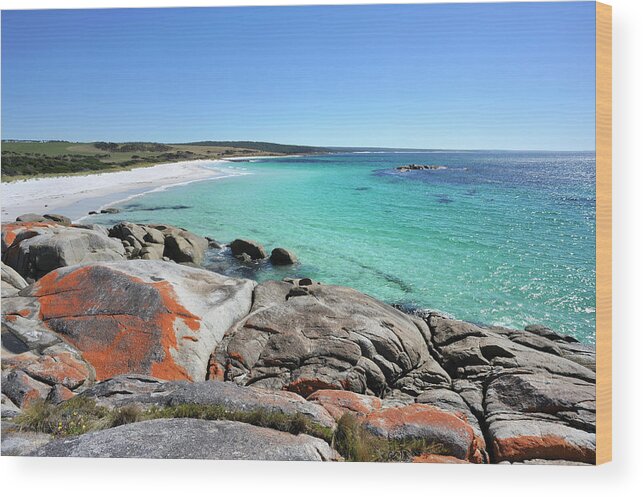 Scenics Wood Print featuring the photograph A Stunning Landscape Of Bay Of Fires by Keiichihiki