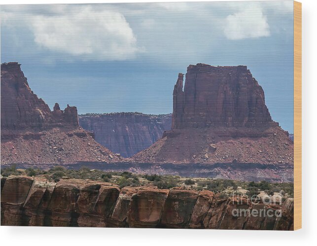 Utah Wood Print featuring the photograph Above the Canyon Rim by Jim Garrison