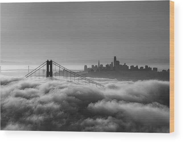 Clouds Wood Print featuring the photograph Above The Clouds by Yun Mao
