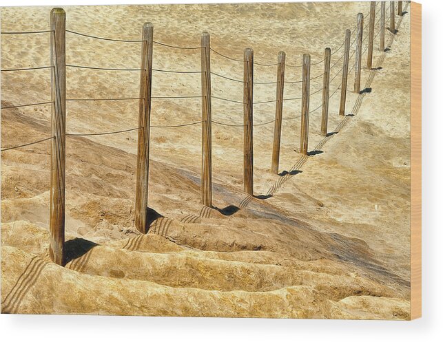 Fence Wood Print featuring the photograph Abstract For Safety by Dee Browning