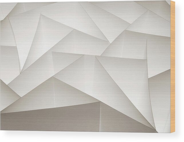 White Background Wood Print featuring the photograph Abstract Paper Design by Paul Taylor