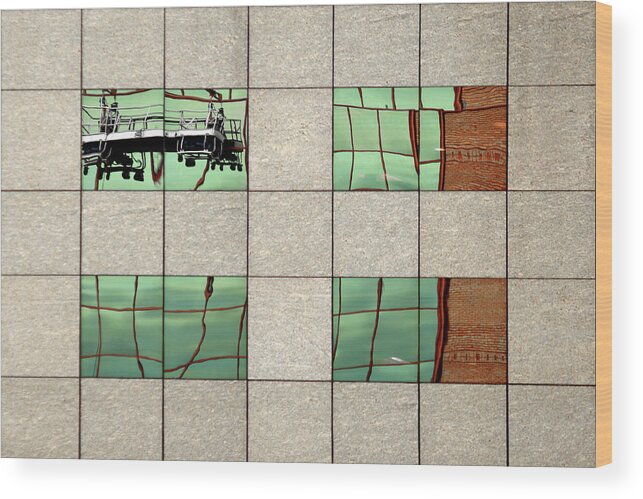 Urban Wood Print featuring the photograph Abstritecture 7 by Stuart Allen