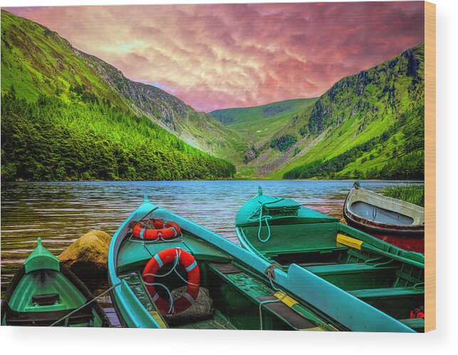 Boats Wood Print featuring the photograph Admiring the Beauty by Debra and Dave Vanderlaan