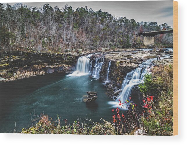 Little River Canyon National Preserve Wood Print featuring the photograph Alabama Falls - 1 by Mati Krimerman