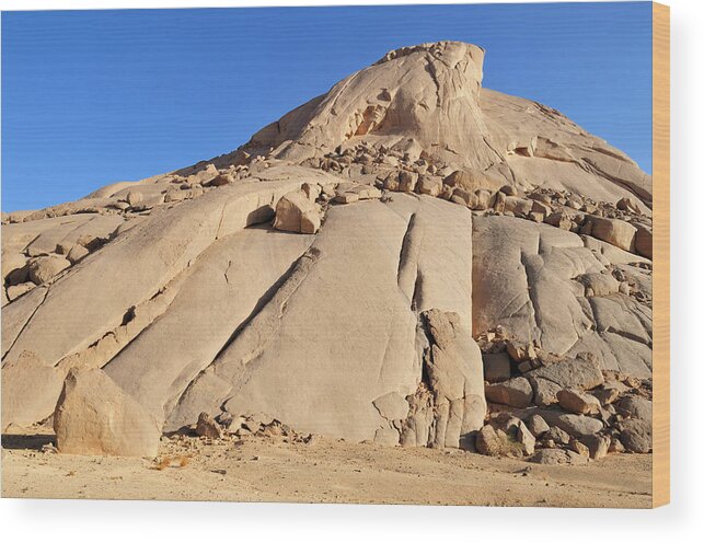 Tranquility Wood Print featuring the photograph Algeria, Huge Granite Dome At Tehenadou by Westend61