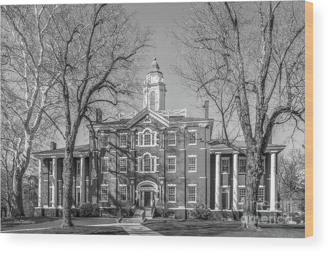 Allegheny College Wood Print featuring the photograph Allegheny College Bentley Hall by University Icons