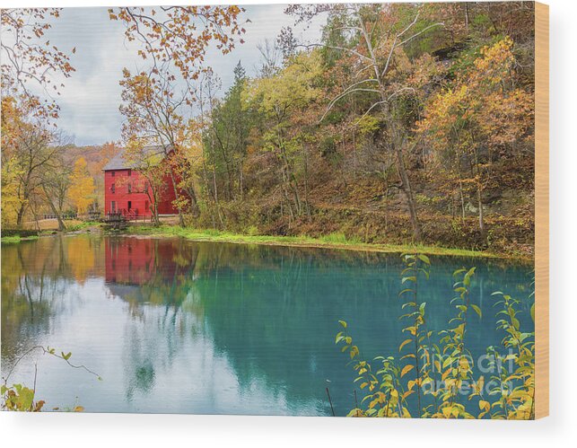 Alley Wood Print featuring the photograph Alley Roller Mill And Spring by Jennifer White