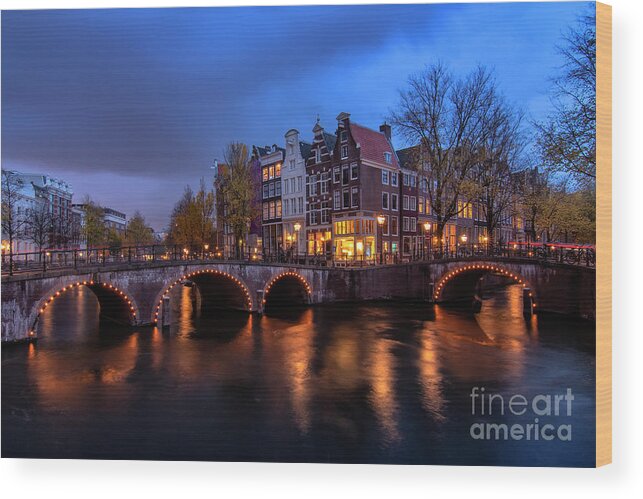 Amsterdam Wood Print featuring the photograph Amsterdam by Hernan Bua
