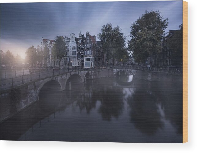 Amsterdam Wood Print featuring the photograph Amsterdam Morning II by Carlos F. Turienzo