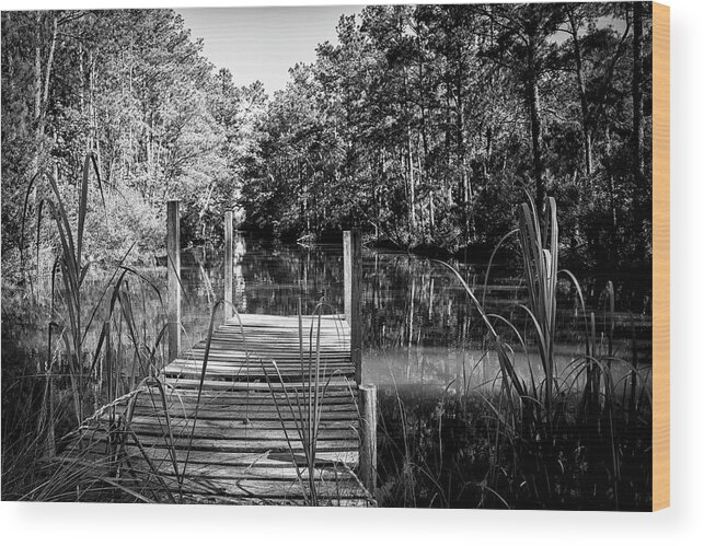Dock Wood Print featuring the photograph An Old Dock by Bob Decker