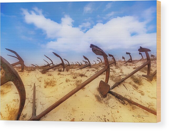 Anchors Graveyard Wood Print featuring the photograph Anchors graveyard by Micah Offman