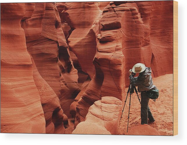 Working Wood Print featuring the photograph Antelope Canyon Clone, Page Arizona by Dan Anderson