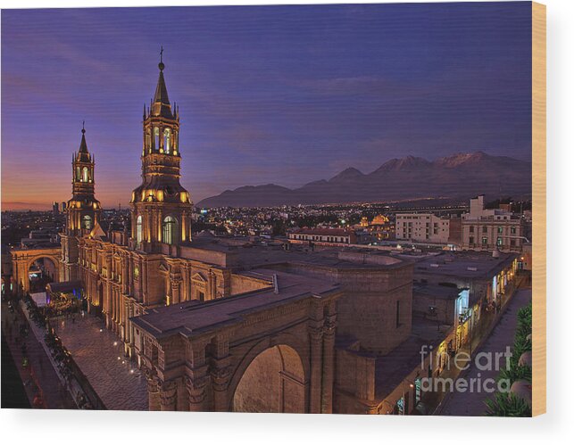 Architecture Wood Print featuring the photograph Arequipa is Peru best kept travel secret by Sam Antonio