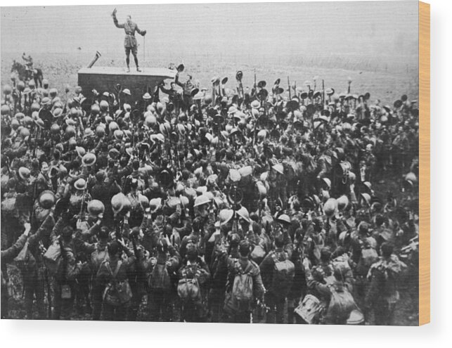 Crowd Wood Print featuring the photograph Armistice by Archive Photos