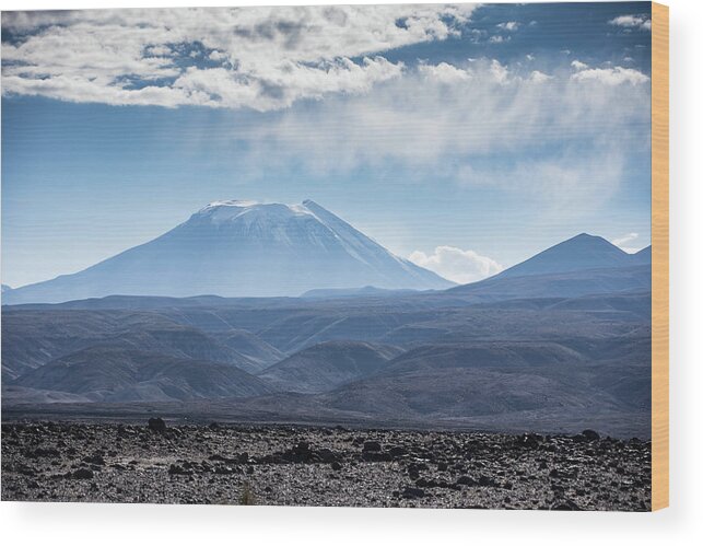 Atacama Wood Print featuring the photograph Atacama Volcano by Mark Hunter