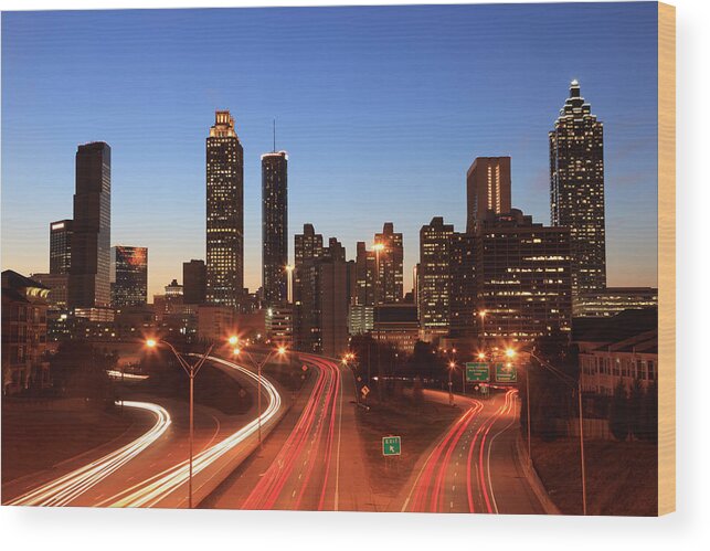 Atlanta Wood Print featuring the photograph Atlanta, Georgia by Veni