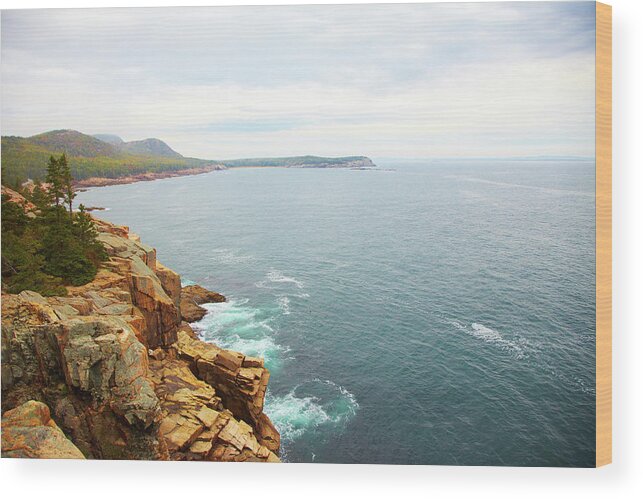 Scenics Wood Print featuring the photograph Atlantic Ocean From Acadia Np by Thomas Northcut