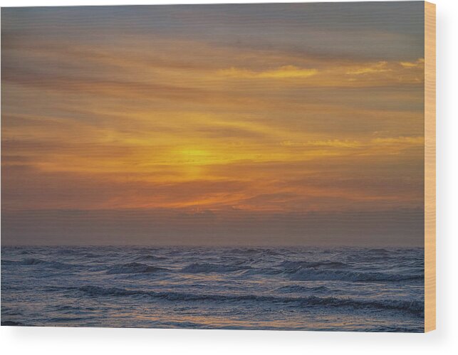 Sunrise Wood Print featuring the photograph Atlantic Sunrise 2010-09 01 by Jim Dollar