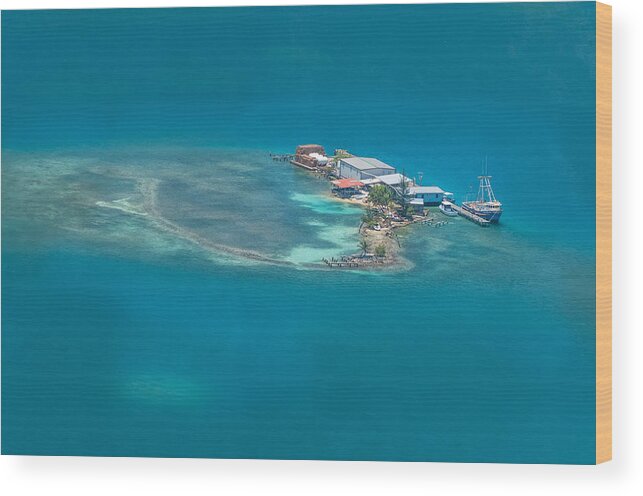 Landscape Wood Print featuring the photograph Atoll by Derek Galon Ma
