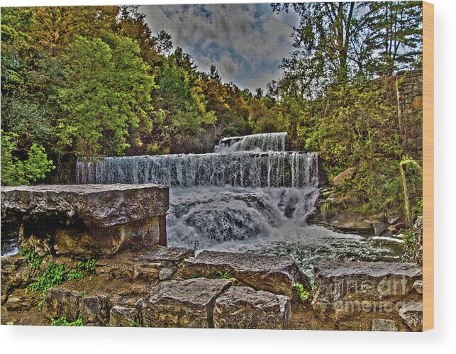 Autumn Wood Print featuring the photograph Autumn at Cascade Mills by William Norton