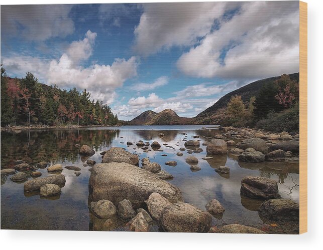 Maine Wood Print featuring the photograph Autumn In Acadia by Robert Fawcett