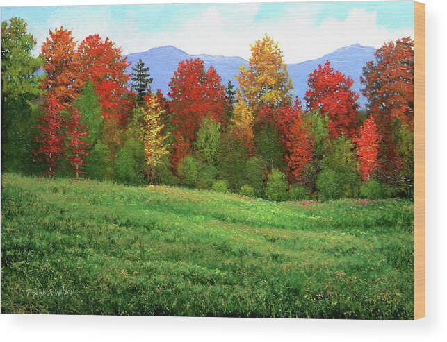 Autumn Wood Print featuring the painting Autumn Rhapsody by Frank Wilson