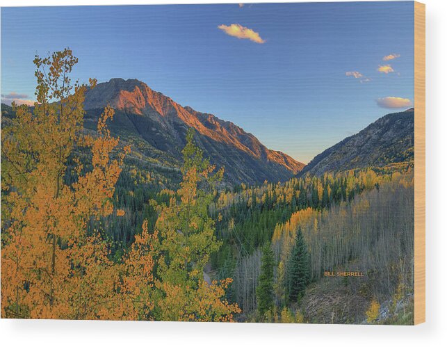 Autumn Sunset-rocky Mountain Style Wood Print featuring the photograph Autumn Sunset-rocky Mountain Style by Bill Sherrell