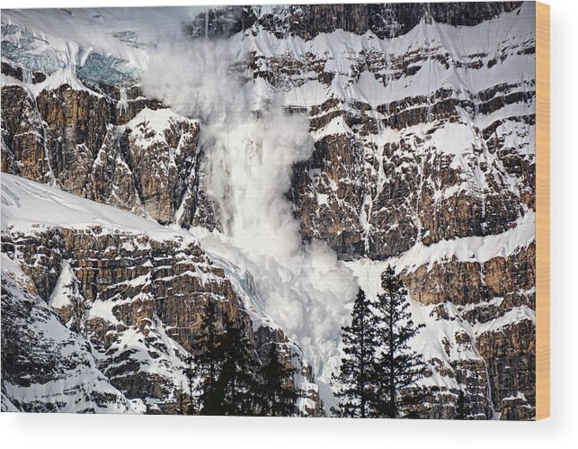 Avalanche Wood Print featuring the photograph Avalanche by Alain Turgeon