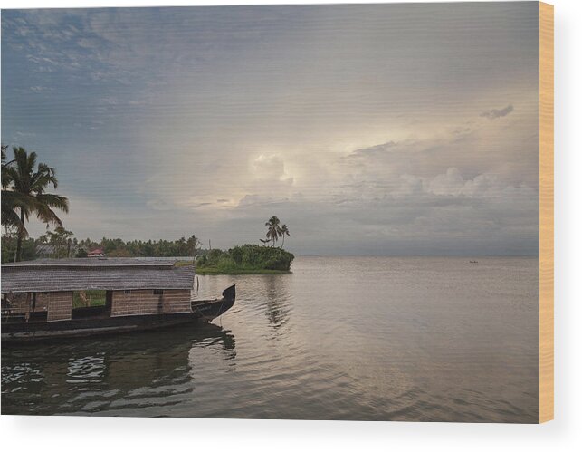Alappuzha Wood Print featuring the photograph Backwaters Of Kerala by Maria Heyens