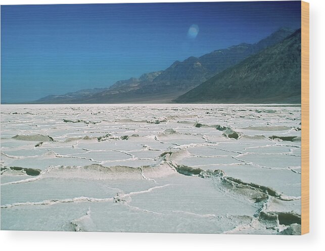 Scenics Wood Print featuring the photograph Badwater Endorheic Basin, Death Valley by © Gerard Prins (562) 275. All Rights Reserved.