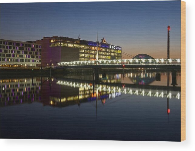 Glasgow Wood Print featuring the photograph BBC Scotland Studios by Stephen Taylor