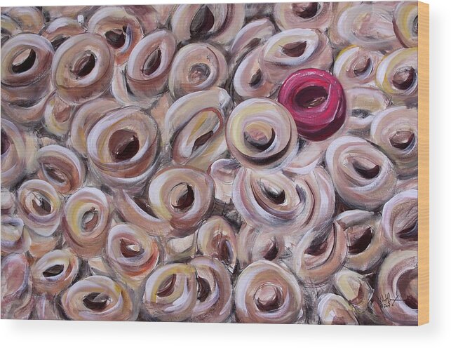 Cereal Wood Print featuring the painting Be the Fruit Loop by J Vincent Scarpace