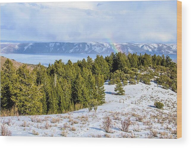 Tranquility Wood Print featuring the photograph Bear Lake Scenic Byway by ©anitaburke