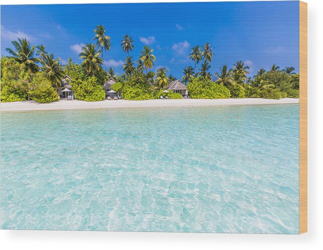 Landscape Wood Print featuring the photograph Beautiful Beach Landscape. Summer by Levente Bodo