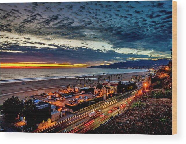 Sunset Wood Print featuring the photograph Beautiful sky after the storm by Gene Parks