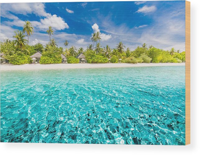 Landscape Wood Print featuring the photograph Beautiful Tropical Beach Landscape by Levente Bodo