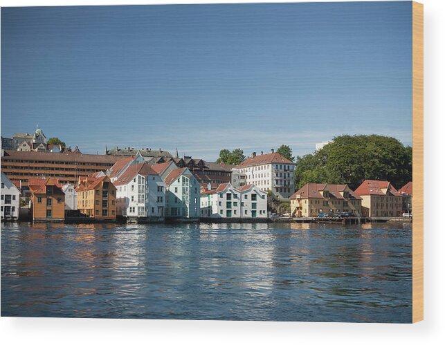 Built Structure Wood Print featuring the photograph Bergen Harbour Norway by Lingbeek