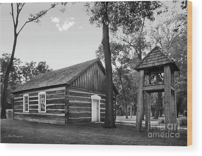 Bethel College Wood Print featuring the photograph Bethel College Indiana Taylor Memorial Chapel by University Icons