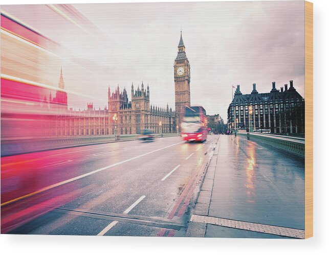 Clock Tower Wood Print featuring the photograph Big Ben by Lightkey