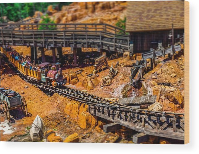  Wood Print featuring the photograph Big Thunder Mountain Railroad by Rodney Lee Williams
