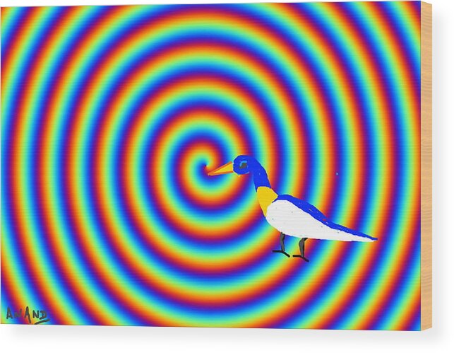 Bird's Eye Wood Print featuring the digital art Bird's Eye by Anand Swaroop Manchiraju