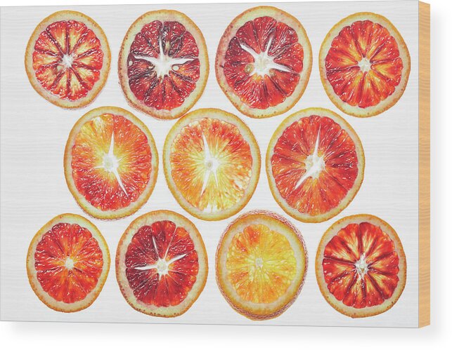 Fresh Wood Print featuring the photograph Blood Oranges #5 by Cuisine at Home