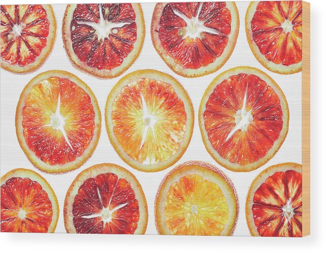 Fresh Wood Print featuring the photograph Blood Oranges #6 by Cuisine at Home
