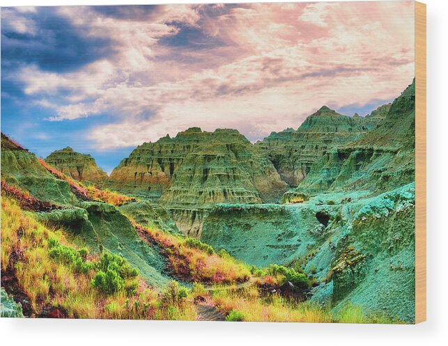 Blue Basin Wood Print featuring the photograph Blue Basin at Sunrise by Dee Browning