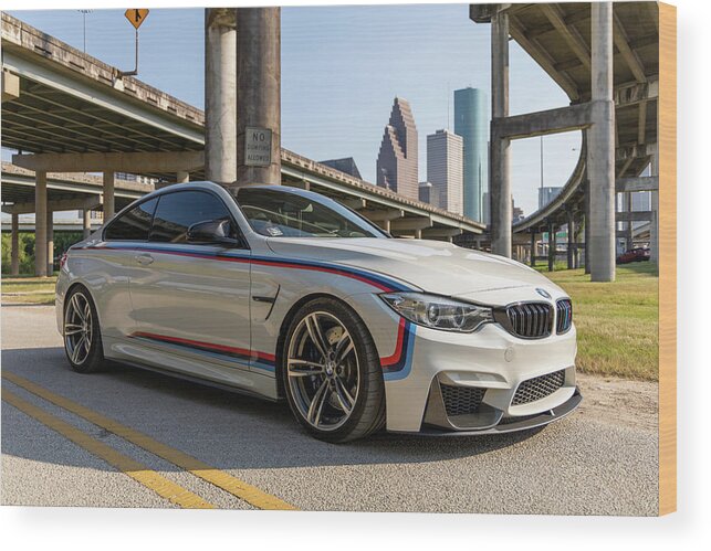 Bmw Wood Print featuring the photograph BMW M4 Downtown by Rocco Silvestri