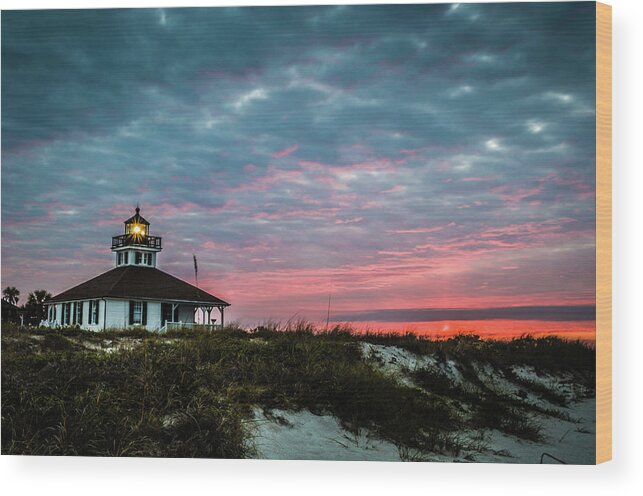 Beach Wood Print featuring the photograph Boca Grande Lighthouse by Joe Leone