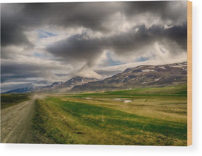 Iceland Wood Print featuring the photograph Break in the Weather by Amanda Jones