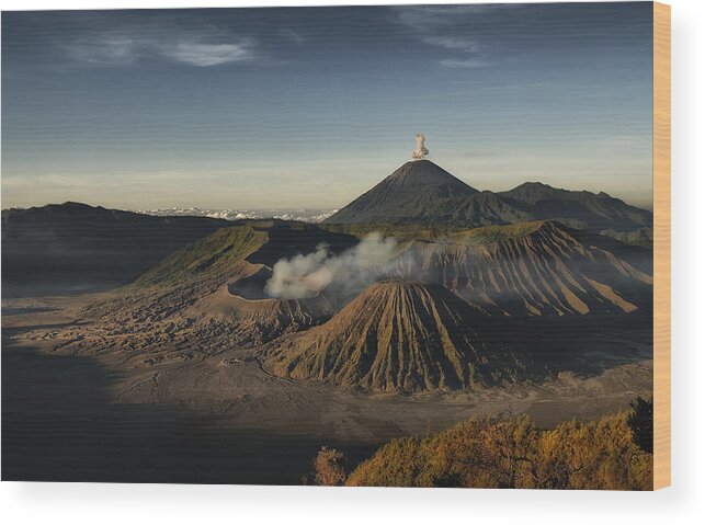 Volcano Wood Print featuring the photograph Bromo 6.6.11 by Haryo Ks