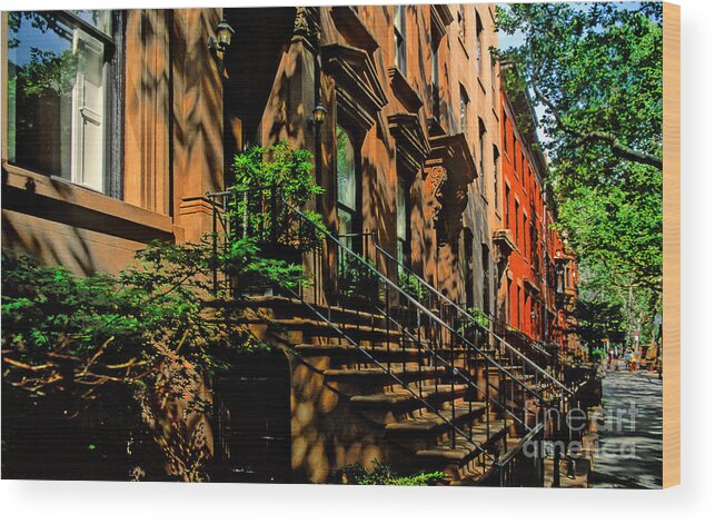 Brooklyn Heights Wood Print featuring the photograph Brooklyn Heights Summer No.3 - A New York Impression by Steve Ember